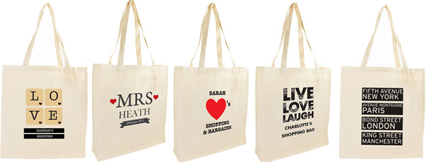 personalised tote shopping bags